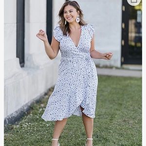 NWT Caralyn Mirand The Drop Blue Dress Large